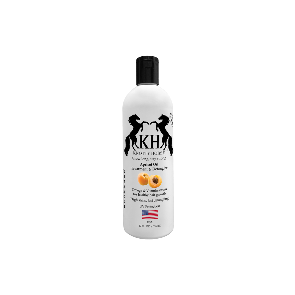 Apricot Oil Detangling Treatment- 12 oz. – KNOTTY HORSE PRODUCTS